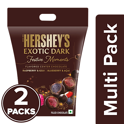 Hershey's Festive Moments Exotic Dark Chocolate Gift Pack, 2x87 g (Multipack)