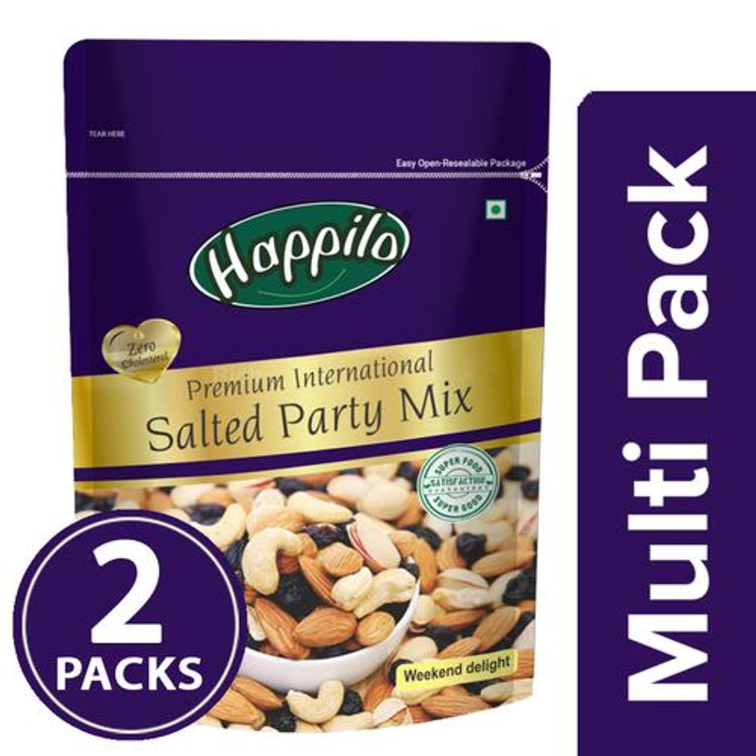 Happilo Salted Party Mix - Premium International, 2x200 g Multipack