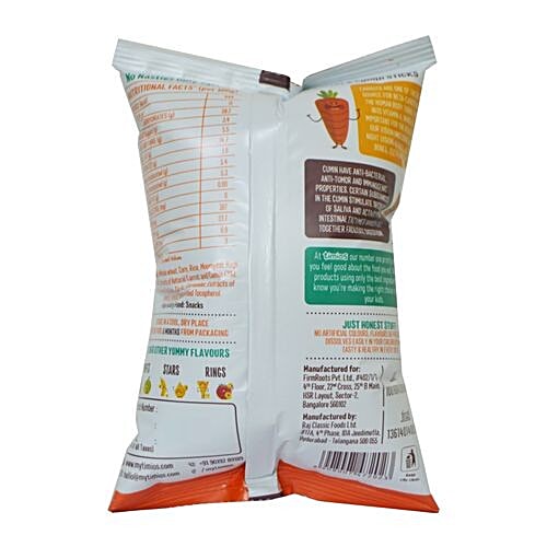 Timios Snacks - Sticks, Carrot & Cumin, 2+ Years, Natural & Healthy, 10x30 g Multipack 