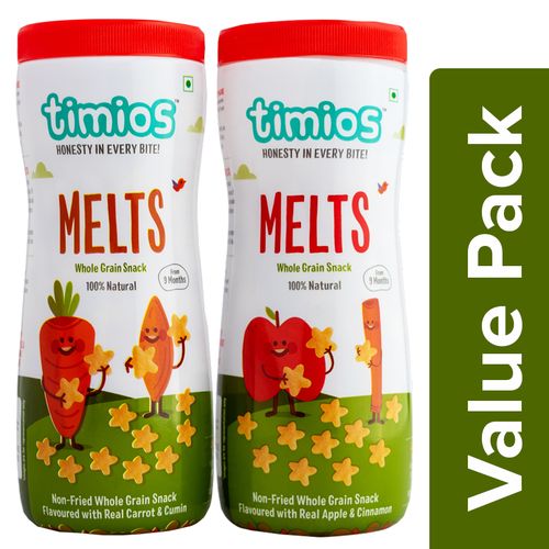 Buy Timios 100 Natural Healthy Snacks Carrot Cumin Apple Cinnamon 9 Months 50g Online At Best Price Bigbasket