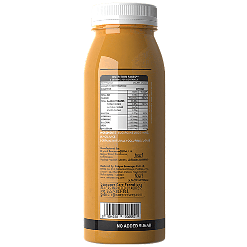 Raw Pressery Cold Extracted Juice - Sugarcane, 4x250 ml Multipack 