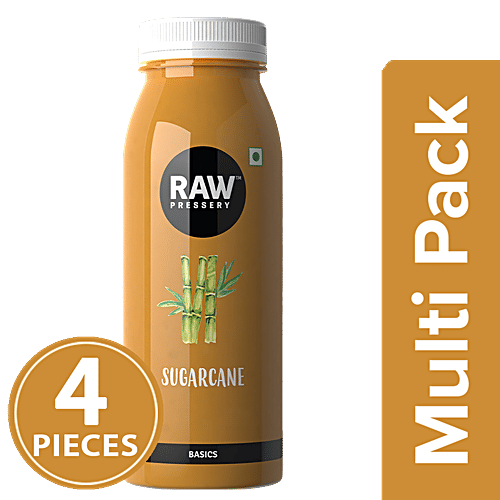 Raw Pressery Cold Extracted Juice - Sugarcane, 4x250 ml Multipack 