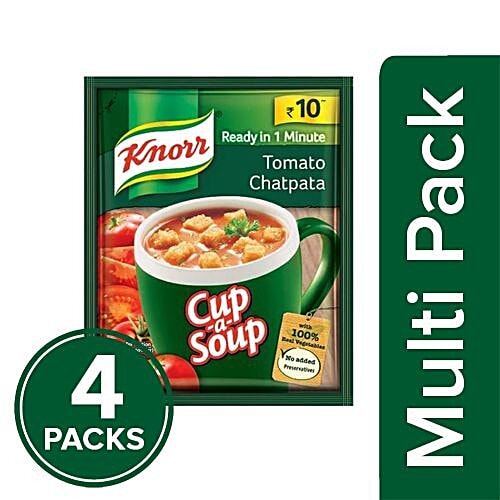 Knorr Instant Tomato Chatpata Cup-A-Soup, 4x16 g Multipack 