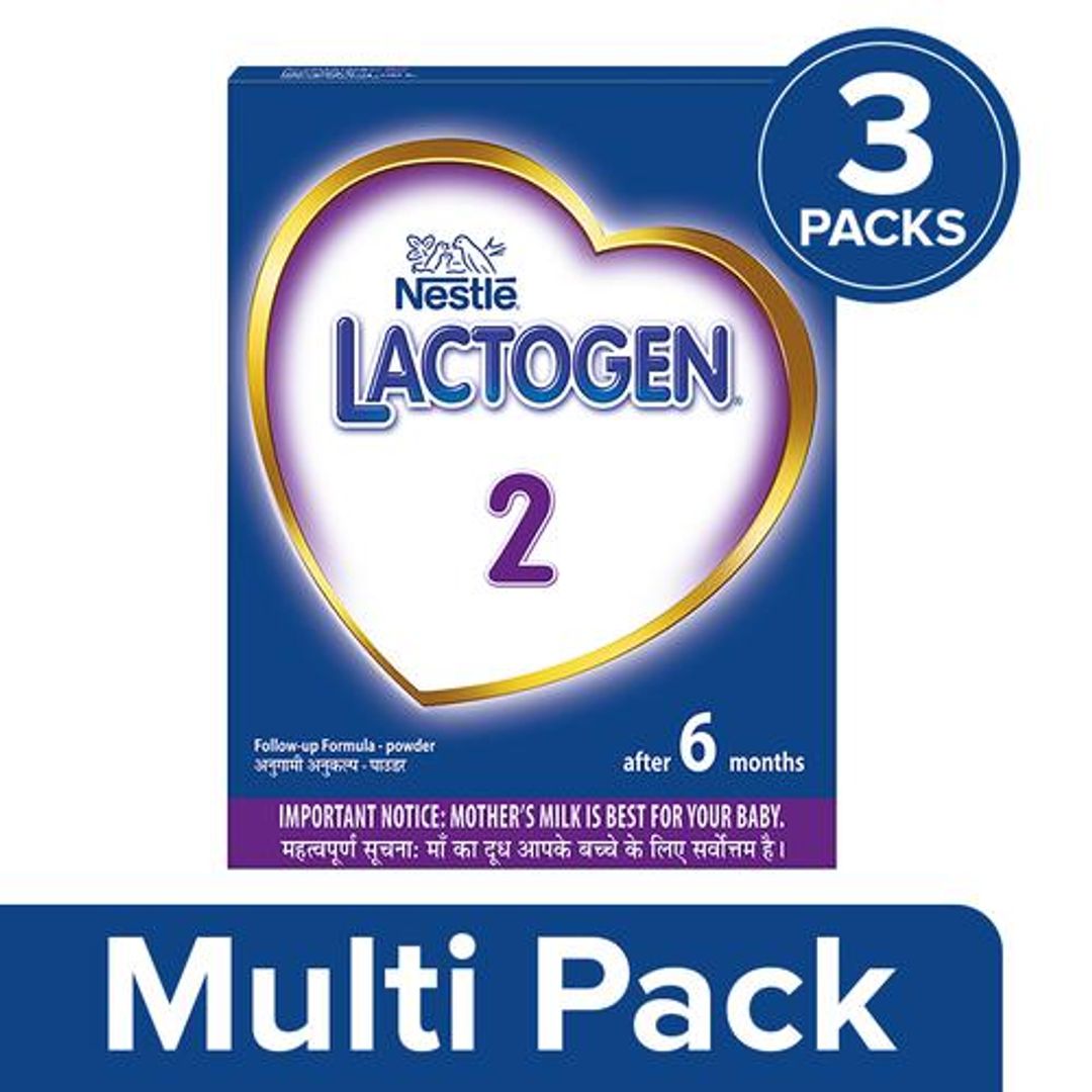 Nestle  Lactogen 2 Follow-Up Formula Powder - After 6 Months, Stage 2, 3x400 g (Multipack)