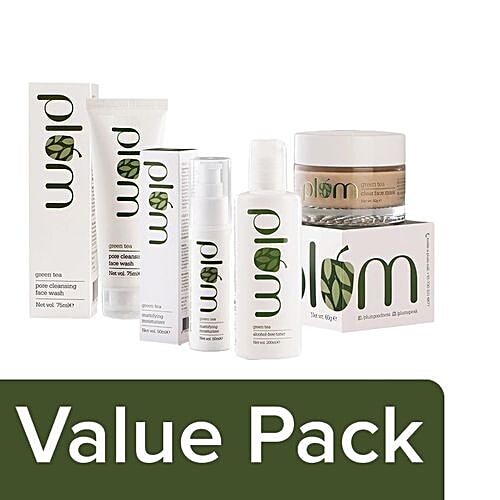 Buy Plum Green Tea Combo(Face Wash+Face Mask+Moisturizer+Toner) Online
