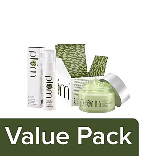 Buy Plum Green Tea Moisturizer+Night Gel Online at Best Price of Rs 940