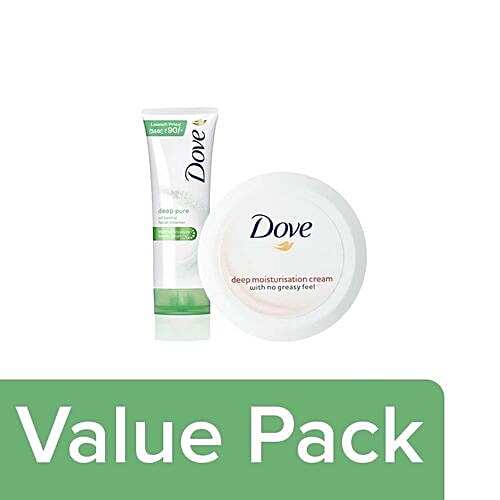 Buy Dove Deep Pure Face Wash+Moisturisation Cream Online at Best Price