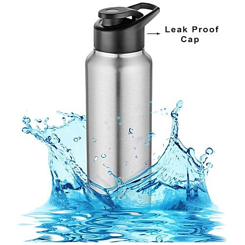 BB Home Frost Stainless Steel Bottle With Sipper Cap - Steel Matt Finish, PXP 1004 CQ, 3x750 ml Multipack 