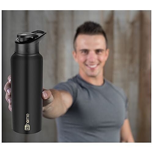 BB Home Frost Stainless Steel Bottle With Sipper Cap - Black, PXP 1004 CQ, 3x750 ml Multipack 