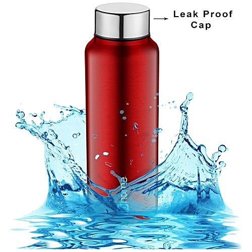 BB Home Frost Stainless Steel Bottle With Steel Cap - Dark Red, PXP 1004 CV, 3x750 ml Multipack 