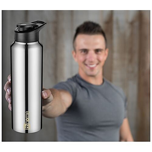 BB Home Frost Stainless Steel Bottle With Sipper Cap - Steel Mirror Finish, PXP 1004 DQ, 3x1 L Multipack 