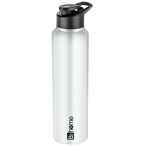 BB Home Frost Stainless Steel Bottle With Sipper Cap - White Matt Finish, PXP 1004 DQ, 3x1 L Multipack 