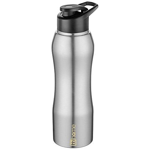 bb home Trendy Stainless Steel Water Bottle With Sipper Cap - Steel Matt Finish, 3x750 ml Multipack 