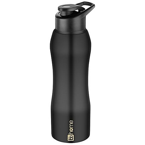 BB Home Trendy Stainless Steel Bottle With Sipper Cap - Black Finish, PXP 1002 CQ, 3x750 ml Multipack 