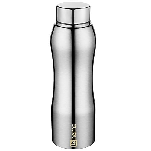 BB Home Trendy Stainless Steel Bottle With Steel Cap - Steel Mirror Finish, PXP 1002 CV, 3x750 ml Multipack 