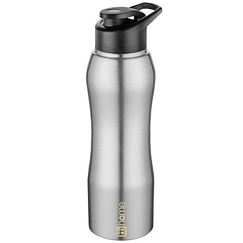 bb home Trendy Stainless Steel Water Bottle With Sipper Cap - Steel Matt Finish, 3x1 L Multipack 