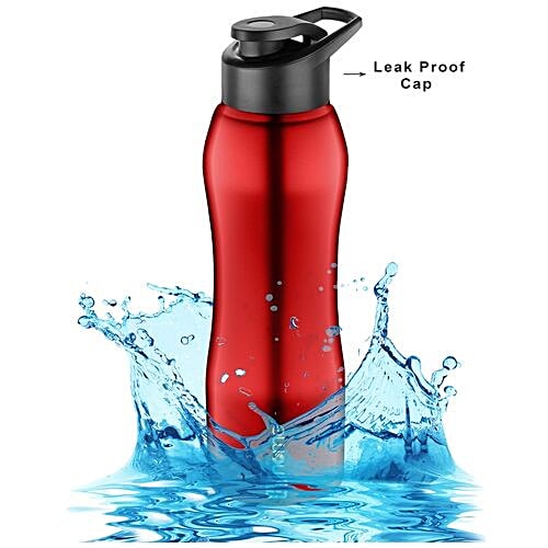 BB Home Trendy Stainless Steel Bottle With Sipper Cap - Dark Red Colour, PXP 1002 DQ, 3x1 L Multipack 