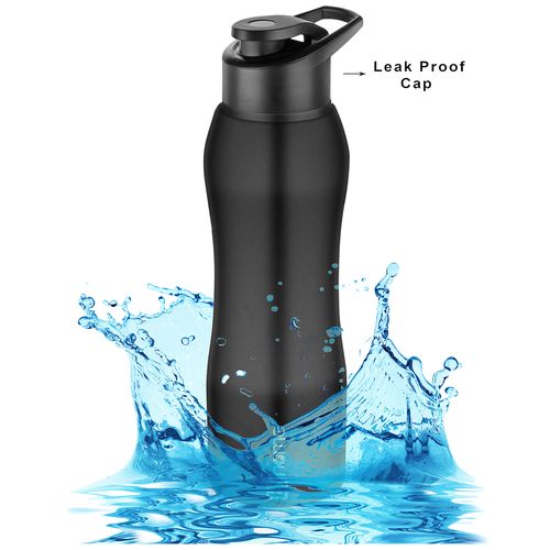 Buy BB Home Trendy Stainless-Steel Water Bottle With Sipper Cap - Black,  PXP 1002 DQ Online at Best Price of Rs 249 - bigbasket