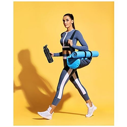 bb home Trendy Stainless Steel Water Bottle With Sipper Cap - Black, 3x1 L Multipack 