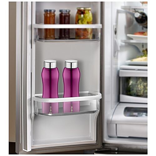BB Home Trendy Stainless Steel Bottle With Steel Cap - Purple, PXP 1002 DV, 3x1 L Multipack 