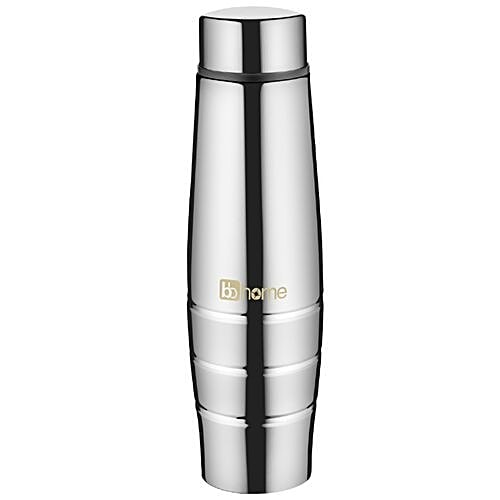 BB Home Aqua Stainless Steel Bottle With Steel Cap - Steel Mirror Finish, PXP 1003 CK, 3x650 ml Multipack 