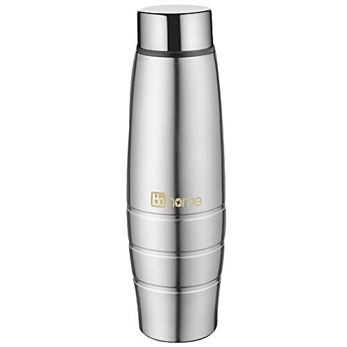 BB Home Aqua Stainless Steel Bottle With Steel Cap - Steel Matt Finish, PXP 1003 DV, 3x1 L Multipack 