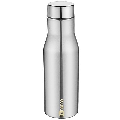 BB Home Puro Stainless Steel Bottle With Steel Cap - Steel Matt Finish, PXP 1008 CV, 3x750 ml Multipack 