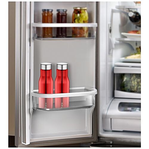 BB Home Puro Stainless Steel Bottle With Steel Cap - Dark Red Colour, PXP 1008 CV, 3x750 ml Multipack 