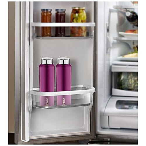 BB Home Frost Stainless Steel Bottle With Steel Cap - Purple, PXP 1004 DV, 2x1 L Multipack 
