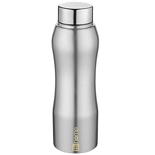 BB Home Trendy Stainless Steel Bottle With Steel Cap - Steel Matt Finish, PXP 1002 BK, 2x500 ml Multipack 