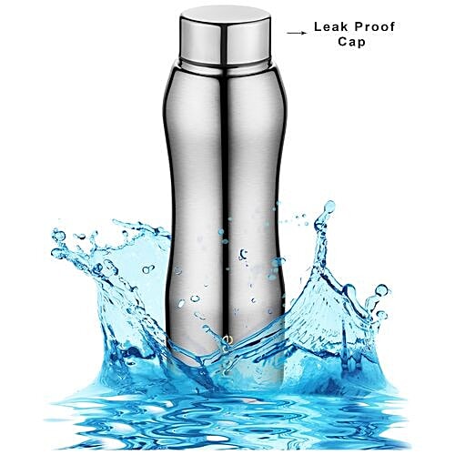 BB Home Trendy Stainless Steel Bottle With Steel Cap - Steel Mirror Finish, PXP 1002 CV, 2x750 ml Multipack 