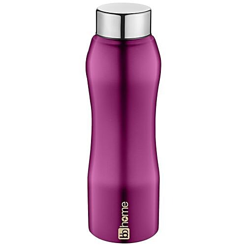 BB Home Trendy Stainless Steel Bottle With Steel Cap - Purple, PXP 1002 DV, 2x1 L Multipack 