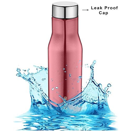 BB Home Puro Stainless Steel Bottle With Steel Cap - Metallic Pink, PXP 1008 CV, 2x750 ml Multipack 