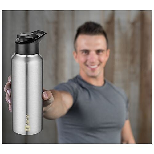 BB Home Frost Stainless Steel Bottle With Sipper Cap - Steel Matt Finish, PXP 1004 CQ, 6x750 ml Multipack 