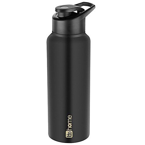 BB Home Frost Stainless Steel Bottle With Sipper Cap - Black, PXP 1004 CQ, 6x750 ml Multipack 