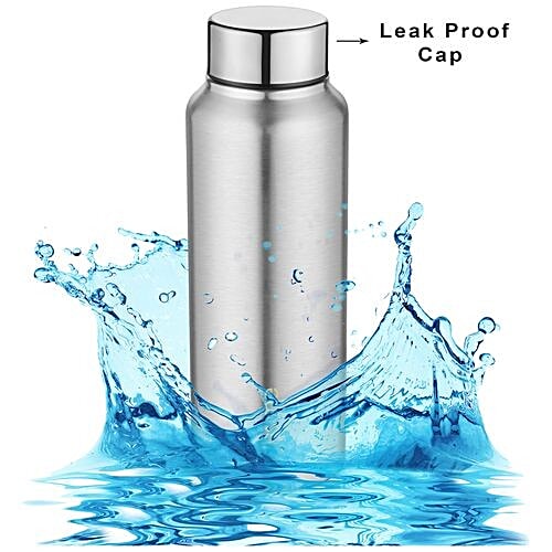 BB Home Frost Stainless Steel Bottle With Steel Cap - Steel Matt Finish, PXP 1004 CV, 6x750 ml Multipack 