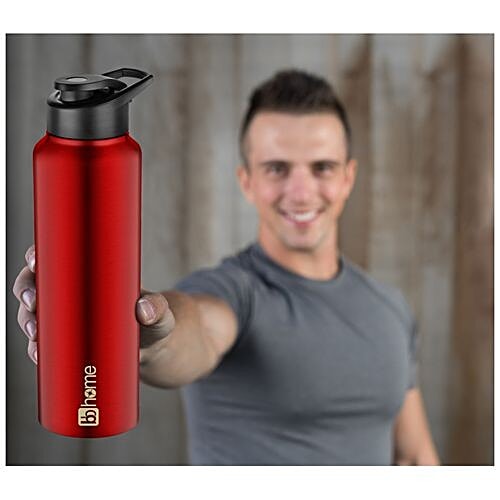 BB Home Frost Stainless Steel Bottle With Sipper Cap - Dark Red, PXP 1004 DQ, 6x1 L Multipack 