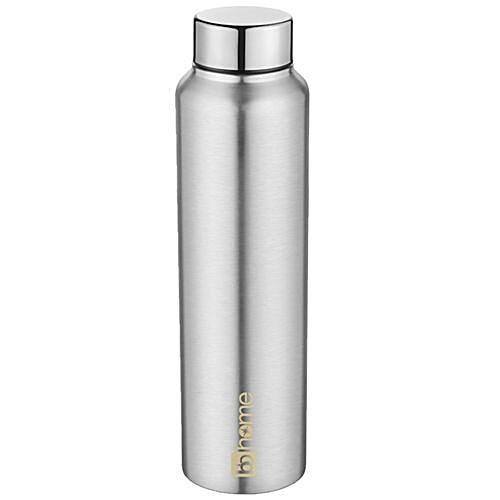 BB Home Frost Stainless Steel Bottle With Steel Cap - Steel Matt Finish, PXP 1004 DV, 6x1 L Multipack 