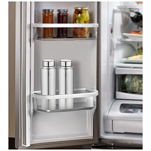 BB Home Frost Stainless Steel Bottle With Steel Cap - Steel Matt Finish, PXP 1004 DV, 6x1 L Multipack 