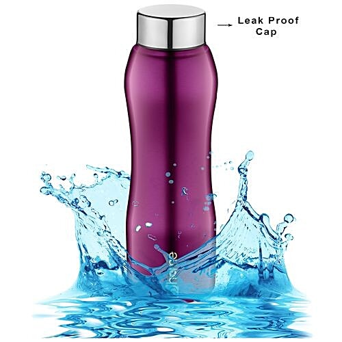 BB Home Trendy Stainless Steel Bottle With Steel Cap - Purple, PXP 1002 CV, 6x750 ml Multipack 