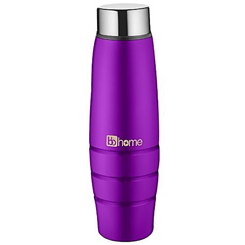 BB Home Aqua Stainless Steel Bottle With Steel Cap - Purple, PXP 1003 DV, 6x1 L Multipack 