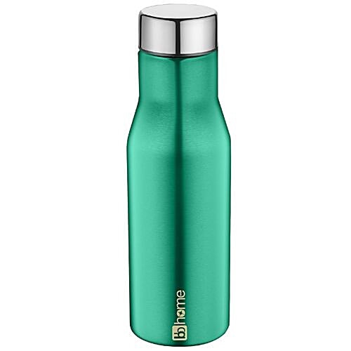 BB Home Puro Stainless Steel Bottle With Steel Cap - Turquoise Colour, PXP 1008 CV, 6X750 ml Multipack 