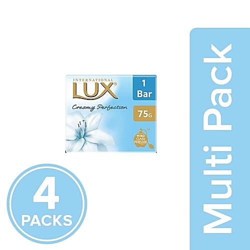 Lux Lux International Creamy White Soap Bar, 4x75 g Multipack 
