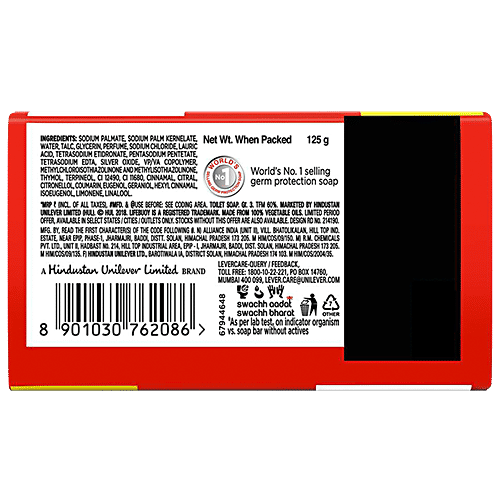 Lifebuoy Total 10 Soap Bar, 4x125 g Multipack 