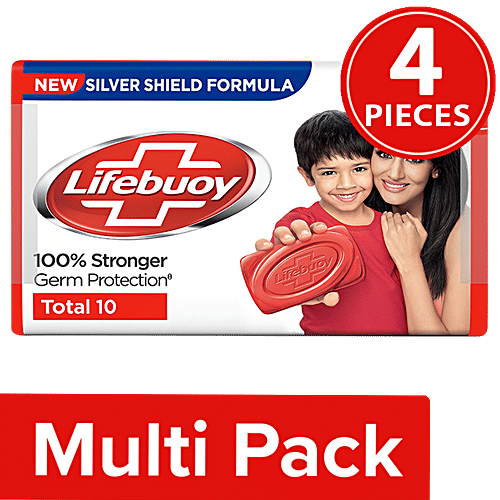 Lifebuoy Total 10 Soap Bar, 4x125 g Multipack 