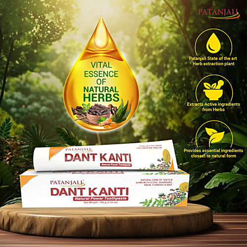 Patanjali Dant Kanti - Regular Dental Cream, 3x100 g Multipack 