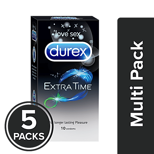 Durex Condoms - Extra Time, 5x10's pack Multipack 