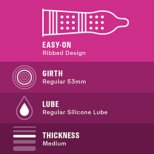 Durex Condoms - Extra Ribbed, 3x10's pack Multipack 