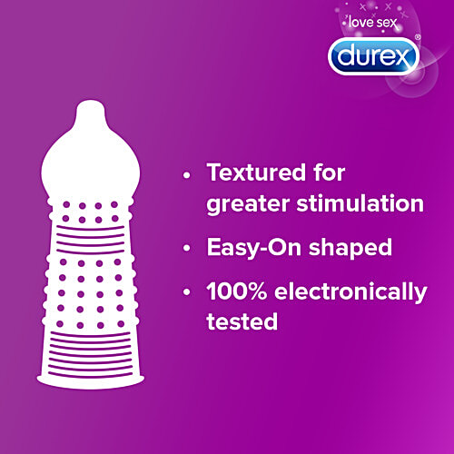 Durex Condoms - Extra Ribbed, 5x10's pack Multipack 