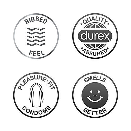 Durex Condoms - Extra Ribbed, 5x10's pack Multipack 